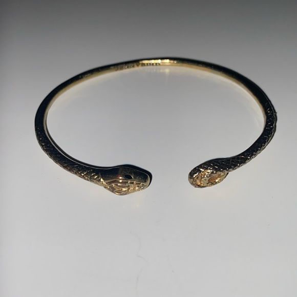 Jewelry - VINTAGE JENNY BIRD SNAKE GOLD TONE BEND SKINNY BRACELET